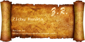 Zichy Renáta névjegykártya